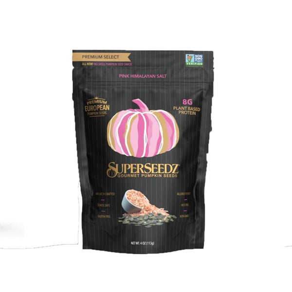 SuperSeedz Gourmet Pumpkin Seeds Premium Select (4 oz) - Pink Himalayan Salt - High-quality Nut Snacks by SuperSeedz at 