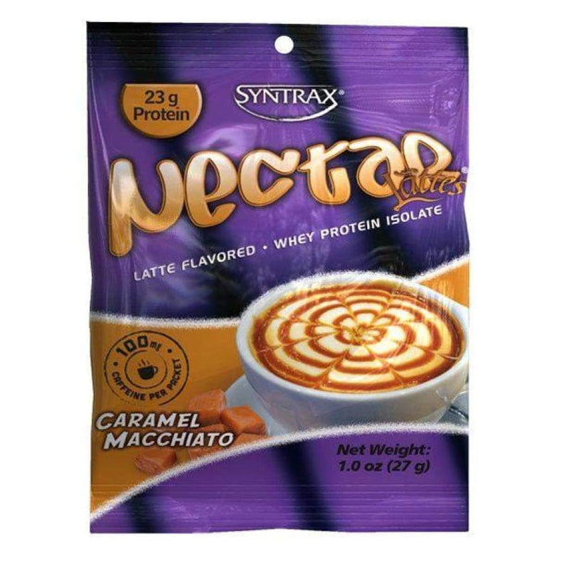 Syntrax Nectar Protein Powder Grab N' Go Box - Caramel Macchiato (12 Servings) - High-quality Single Serve Protein Packets by Syntrax at 