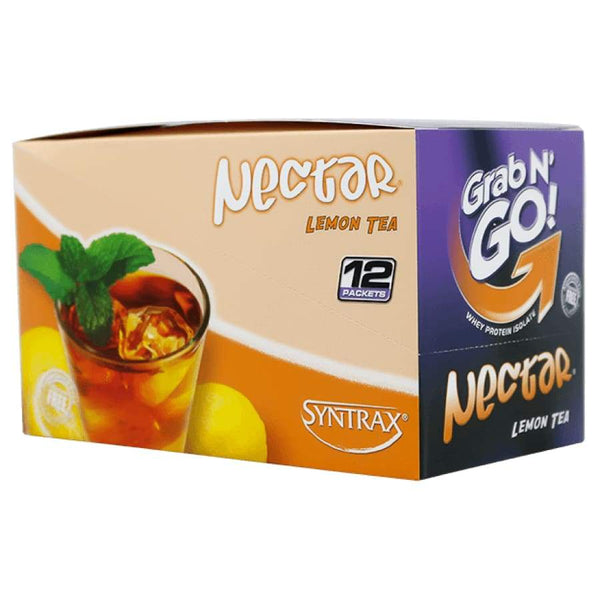 Syntrax Nectar Protein Powder Grab N' Go Box - Lemon Tea (12 Servings) - High-quality Single Serve Protein Packets by Syntrax at 