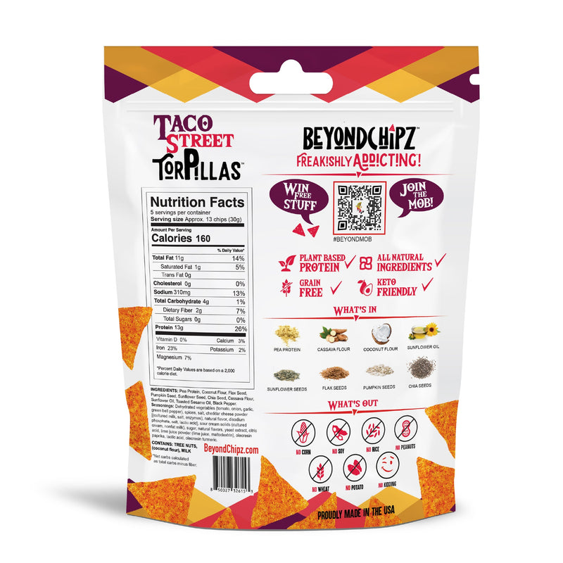 BeyondChipz High Protein Torpillas - Taco Street