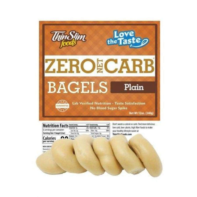 ThinSlim Foods Zero Carb Protein Bagels - Plain - High-quality Protein Bagels by ThinSlim Foods at 