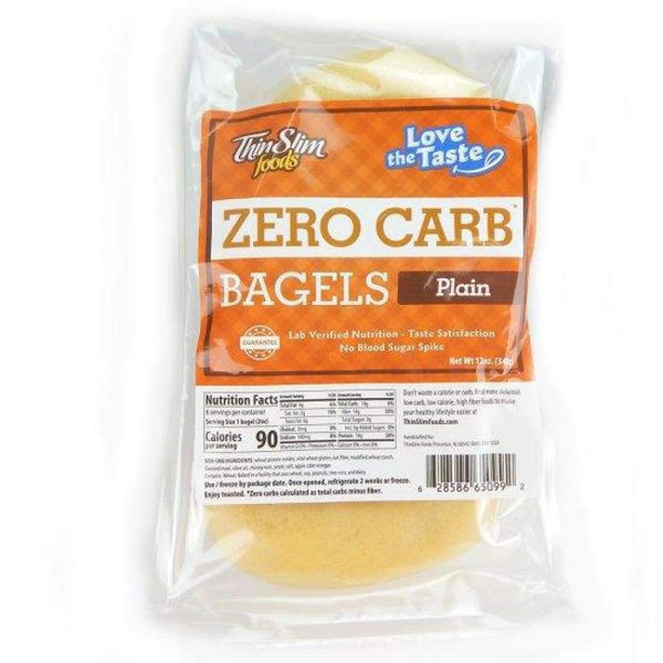 ThinSlim Foods Zero Carb Protein Bagels - Plain - High-quality Protein Bagels by ThinSlim Foods at 