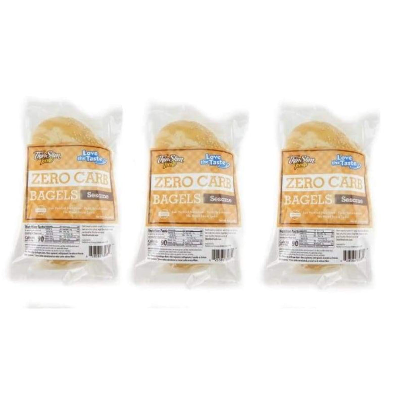 ThinSlim Foods Zero Carb Protein Bagels - Sesame - High-quality Protein Bagels by ThinSlim Foods at 