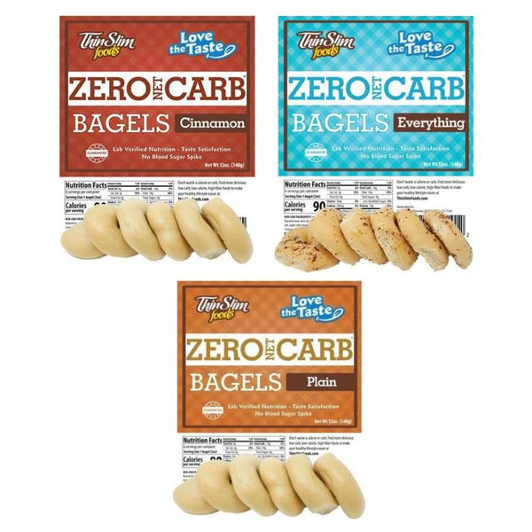 ThinSlim Foods Zero Carb Protein Bagels - Variety Pack - High-quality Bagels by ThinSlim Foods at 