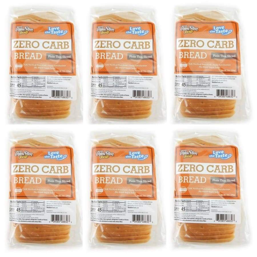 ThinSlim Foods Zero Carb Protein Bread - "Thin Sliced" Plain - High-quality Protein Bread by ThinSlim Foods at BariatricPal Store