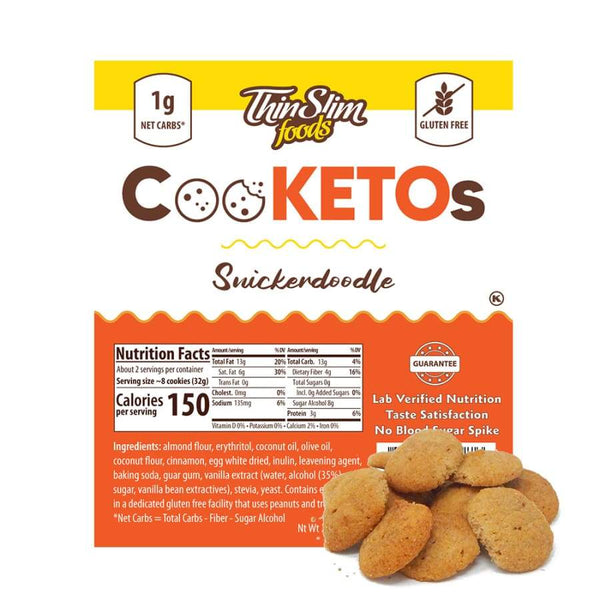ThinSlim Foods CooKETOs - Snickerdoodle - High-quality Keto Cookies by ThinSlim Foods at 