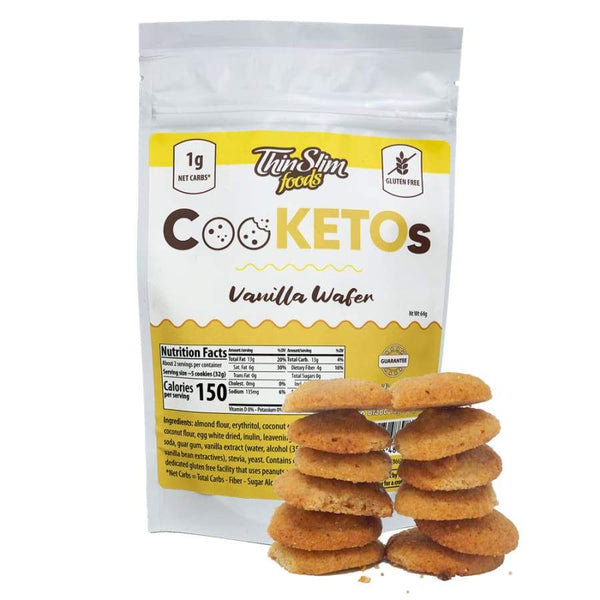ThinSlim Foods CooKETOs - Vanilla Wafer - High-quality Keto Cookies by ThinSlim Foods at 