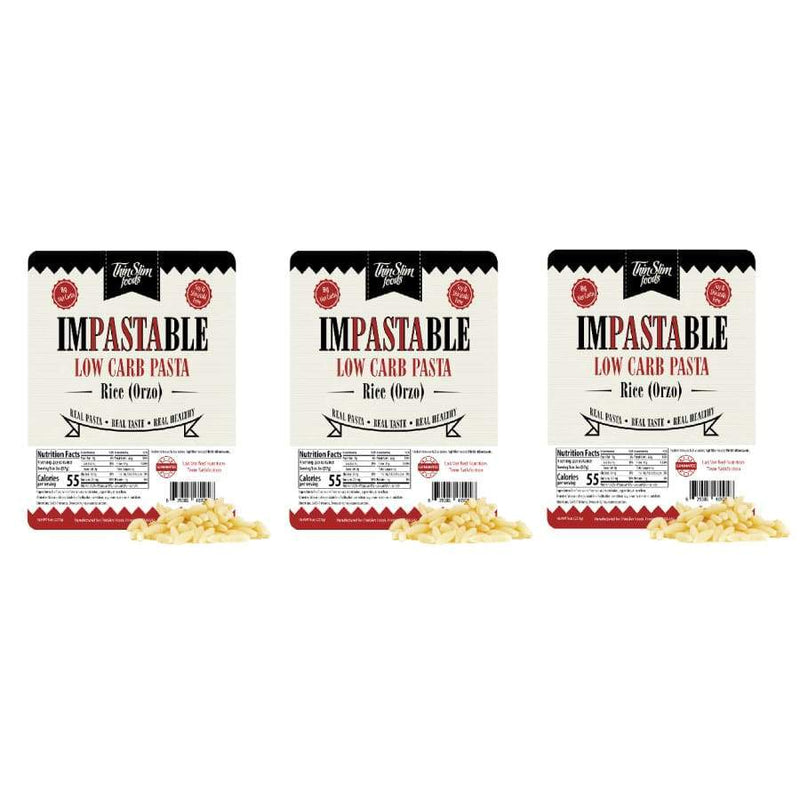 ThinSlim Foods Impastable Low Carb Pasta - Rice (Orzo) - High-quality Pasta by ThinSlim Foods at 