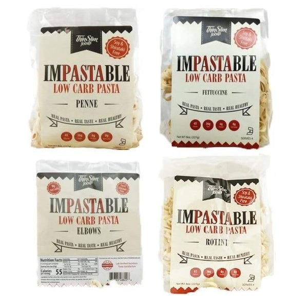 ThinSlim Foods Impastable Low Carb Pasta - Variety Pack - High-quality Pasta by ThinSlim Foods at 