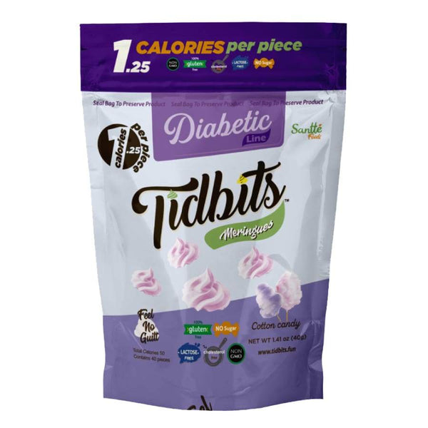 Tidbits "Diabetic-Friendly" Sugar-Free Meringue Cookies by Santte Foods - Cotton Candy - High-quality Cakes & Cookies by Santte Foods at 