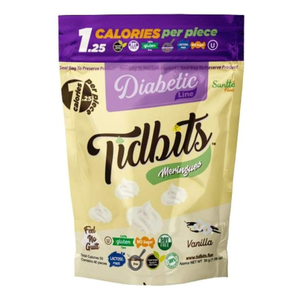 Tidbits "Diabetic-Friendly" Sugar-Free Meringue Cookies by Santte Foods - Vanilla - High-quality Cakes & Cookies by Santte Foods at 