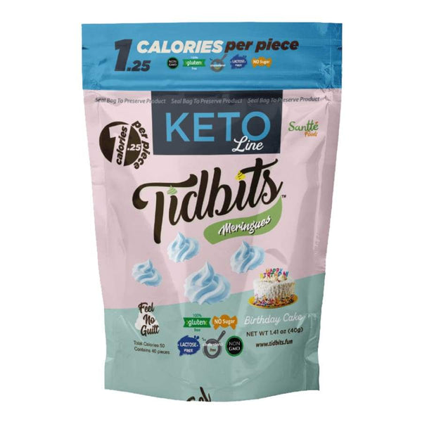 Tidbits "KETO" Sugar-Free Meringue Cookies by Santte Foods - Birthday Cake - High-quality Cakes & Cookies by Santte Foods at 