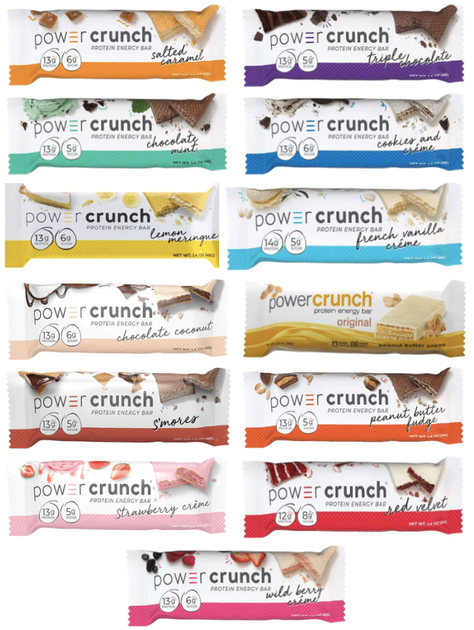 Power Crunch Protein Energy Wafer Bar - Variety Pack - High-quality Protein Bars by Power Crunch at 
