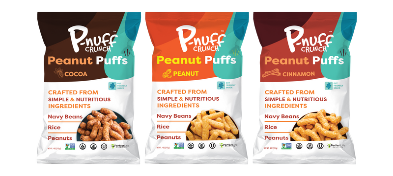 Baked Peanut Puff Snack by P-Nuff Crunch - Variety Pack - High-quality Protein Puffs by P-Nuff Crunch at 