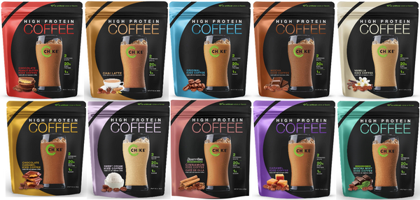 Chike Nutrition High Protein Iced Coffee (16 oz Bags) - Available in 10 Flavors! - High-quality Protein Powder Tubs by Chike Nutrition at 