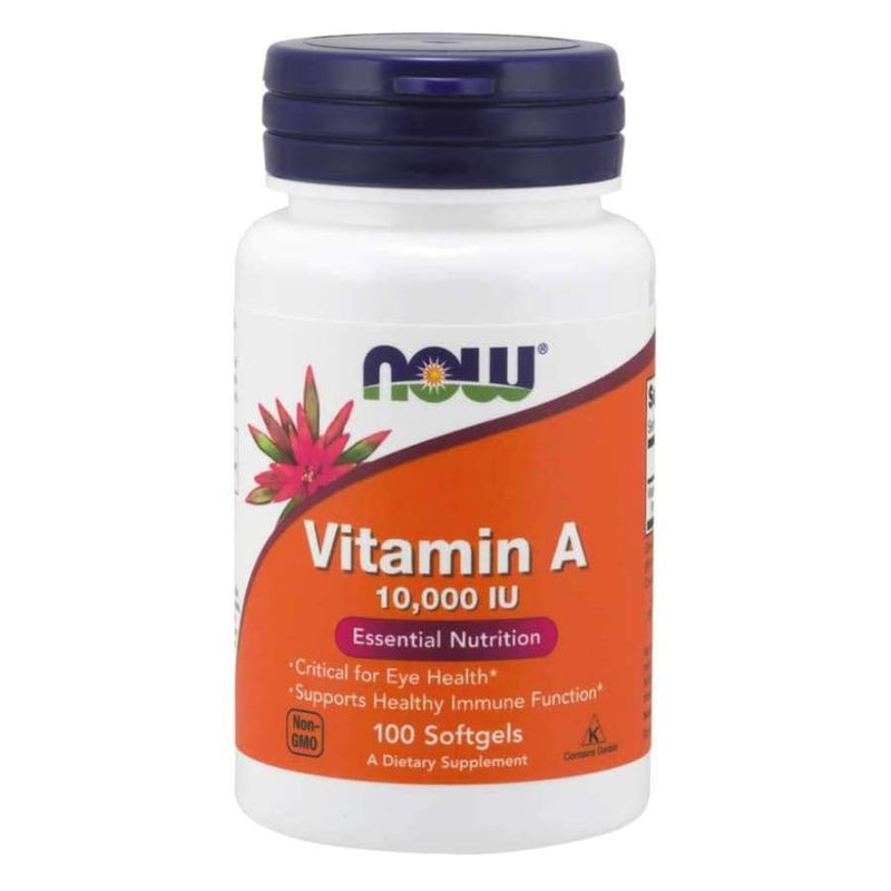 Vitamin A 10,000 IU Softgels by NOW Foods (100 Softgels) - High-quality Vitamin A by NOW Foods at 