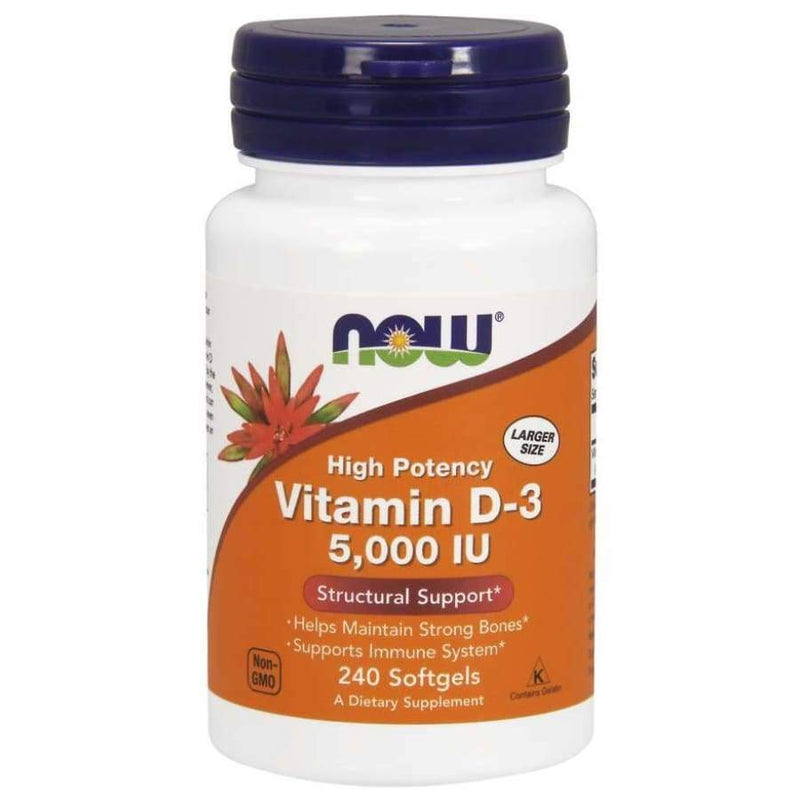 Vitamin D-3 (High Potency) Softgels by NOW Foods - High-quality Vitamin D by NOW Foods at 