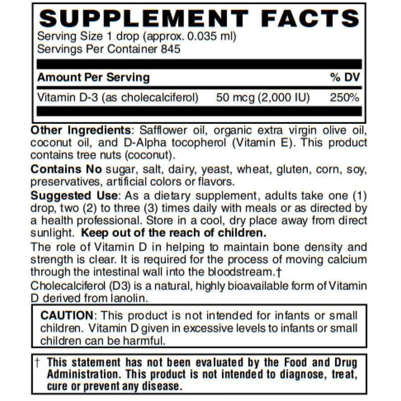 Vitamin D-3 Drops 50mcg (2,000 IU) by BariatricPal - Fast Absorbing & Vegetarian! - High-quality Vitamin D by BariatricPal at 